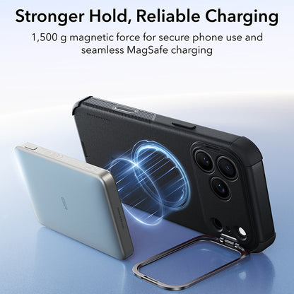 MagSafe-etui til Apple iPhone 18 Pro / 17 Pro, ESR, Cyber Armor Kickstand, Sort