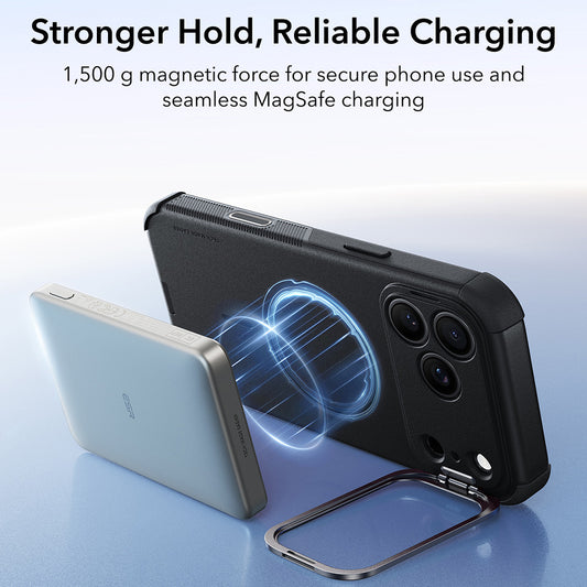 MagSafe-etui til Apple iPhone 18 Pro / 17 Pro, ESR, Cyber Armor Kickstand, Sort