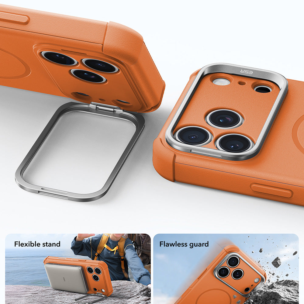 MagSafe-etui til Apple iPhone 18 Pro / 17 Pro, ESR, Cyber Armor Kickstand, Orange