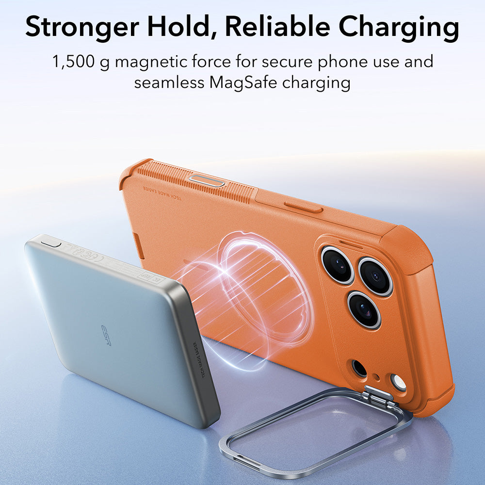 MagSafe-etui til Apple iPhone 18 Pro / 17 Pro, ESR, Cyber Armor Kickstand, Orange