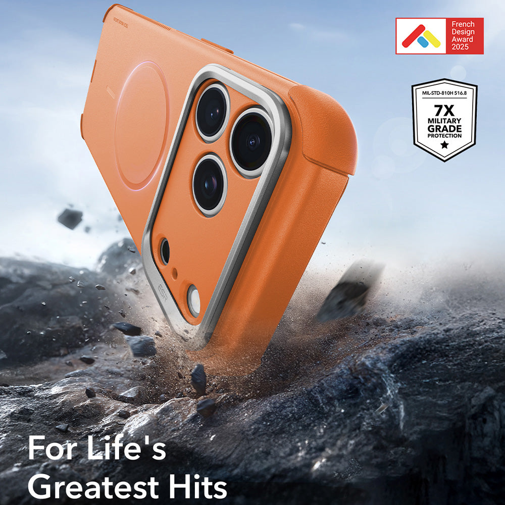 MagSafe-etui til Apple iPhone 18 Pro / 17 Pro, ESR, Cyber Armor Kickstand, Orange