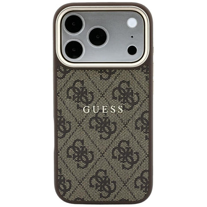 MagSafe-etui til Apple iPhone 18 Pro / 17 Pro, Guess, 4G Præget Classic, Brun