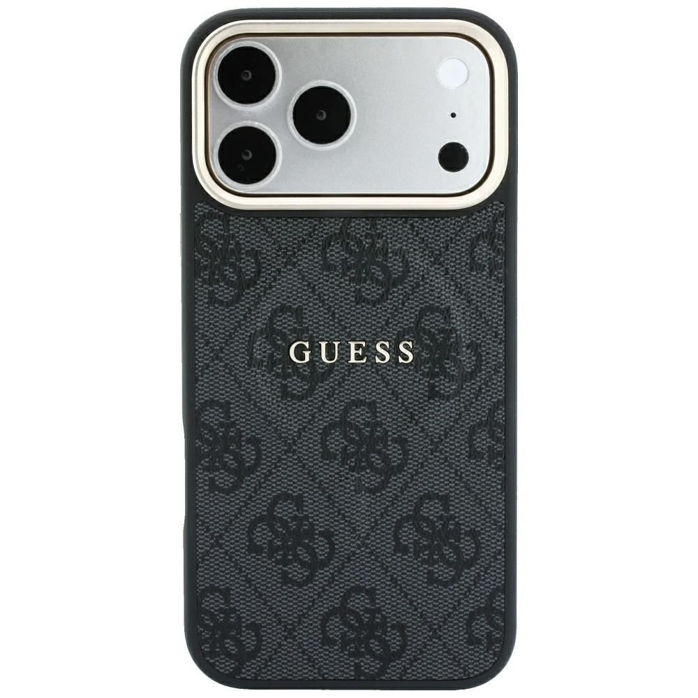 MagSafe-etui til Apple iPhone 18 Pro / 17 Pro, Guess, 4G Embossed Classic, Sort
