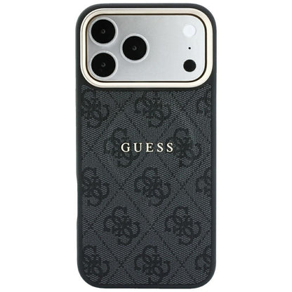MagSafe-etui til Apple iPhone 18 Pro / 17 Pro, Guess, 4G Embossed Classic, Sort