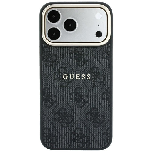 MagSafe-etui til Apple iPhone 18 Pro / 17 Pro, Guess, 4G Embossed Classic, Sort