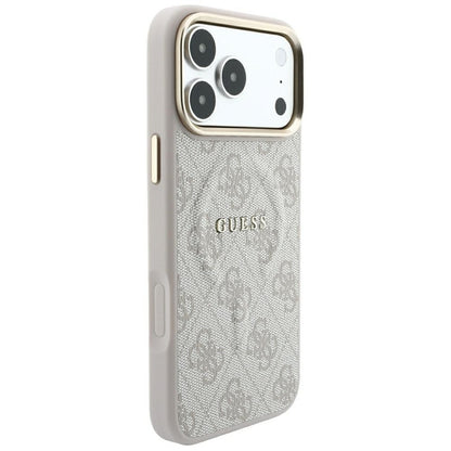 MagSafe-etui til Apple iPhone 18 Pro / 17 Pro, Guess, 4G Embossed Classic, Lyserød