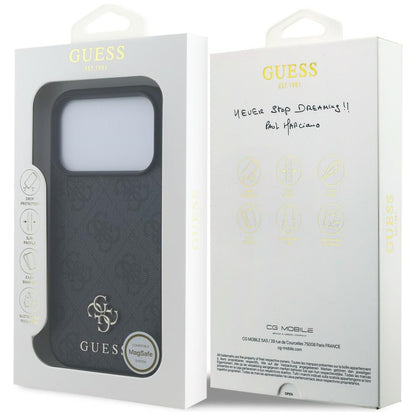MagSafe-etui til Apple iPhone 18 Pro / 17 Pro, Guess, 4G Small and Classic Logo, Sort