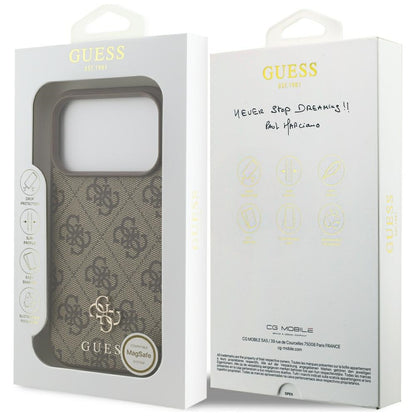 MagSafe-etui til Apple iPhone 18 Pro / 17 Pro, Guess, 4G Small and Classic, Brun