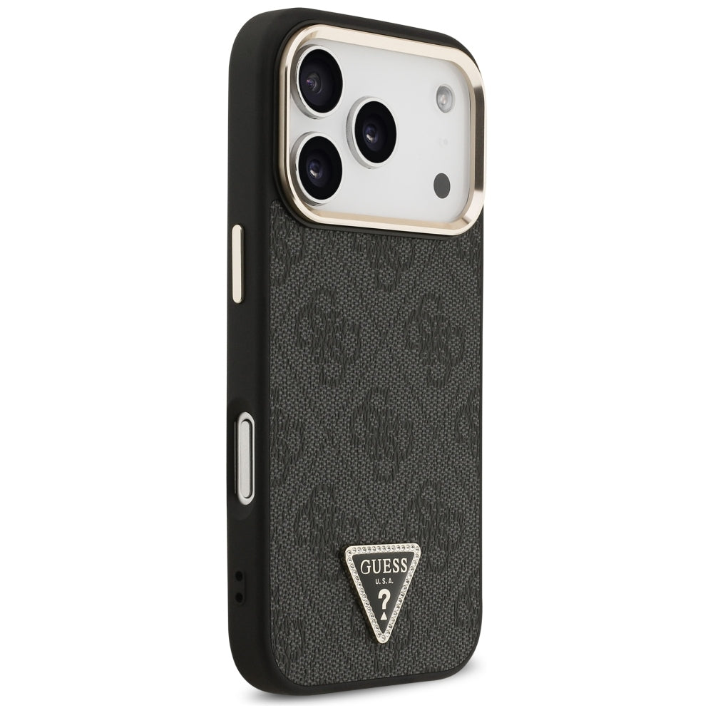 MagSafe-etui til Apple iPhone 18 Pro / 17 Pro, Guess, 4G Triangle Logo, Sort