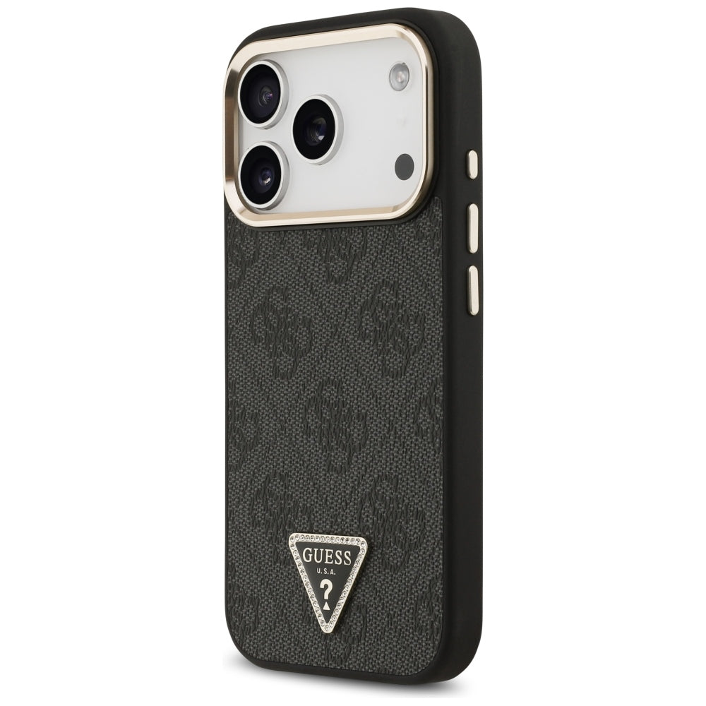 MagSafe-etui til Apple iPhone 18 Pro / 17 Pro, Guess, 4G Triangle Logo, Sort