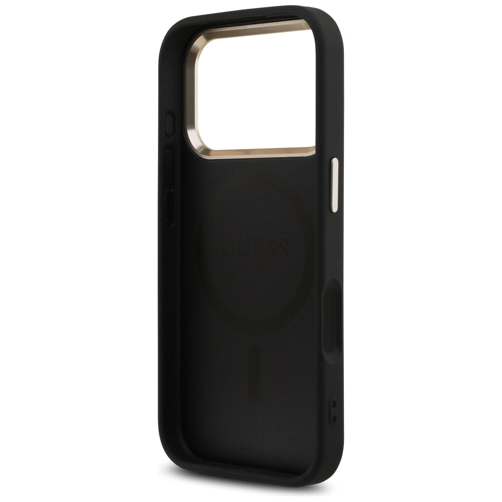 MagSafe-etui til Apple iPhone 18 Pro / 17 Pro, Guess, 4G Triangle Logo, Sort