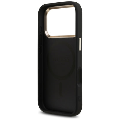MagSafe-etui til Apple iPhone 18 Pro / 17 Pro, Guess, 4G Triangle Logo, Sort