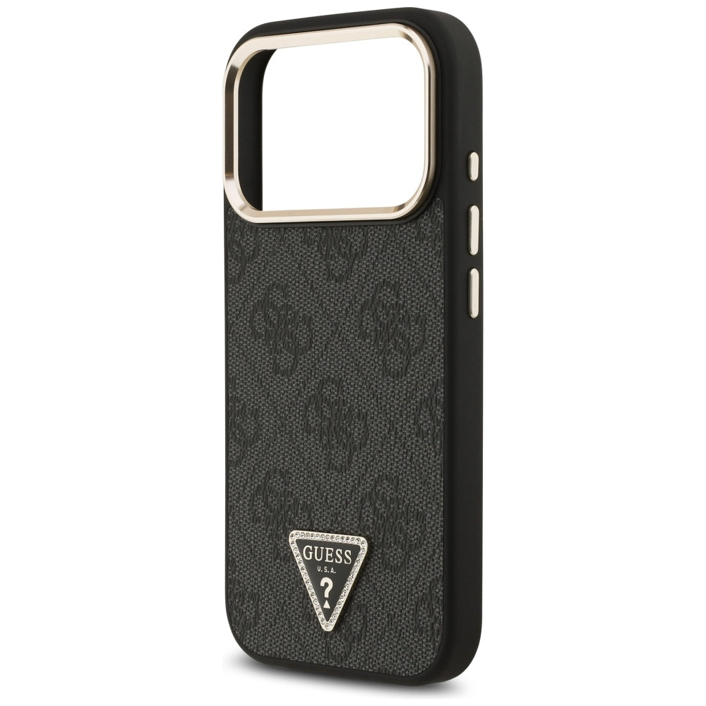 MagSafe-etui til Apple iPhone 18 Pro / 17 Pro, Guess, 4G Triangle Logo, Sort