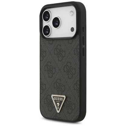 MagSafe-etui til Apple iPhone 18 Pro / 17 Pro, Guess, 4G Triangle Strass, Sort
