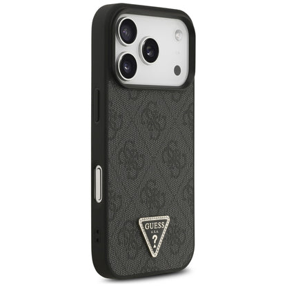 MagSafe-etui til Apple iPhone 18 Pro / 17 Pro, Guess, 4G Triangle Strass, Sort
