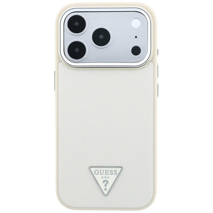 MagSafe-etui til Apple iPhone 18 Pro / 17 Pro, Guess, Grained Triangle Logo, Beige