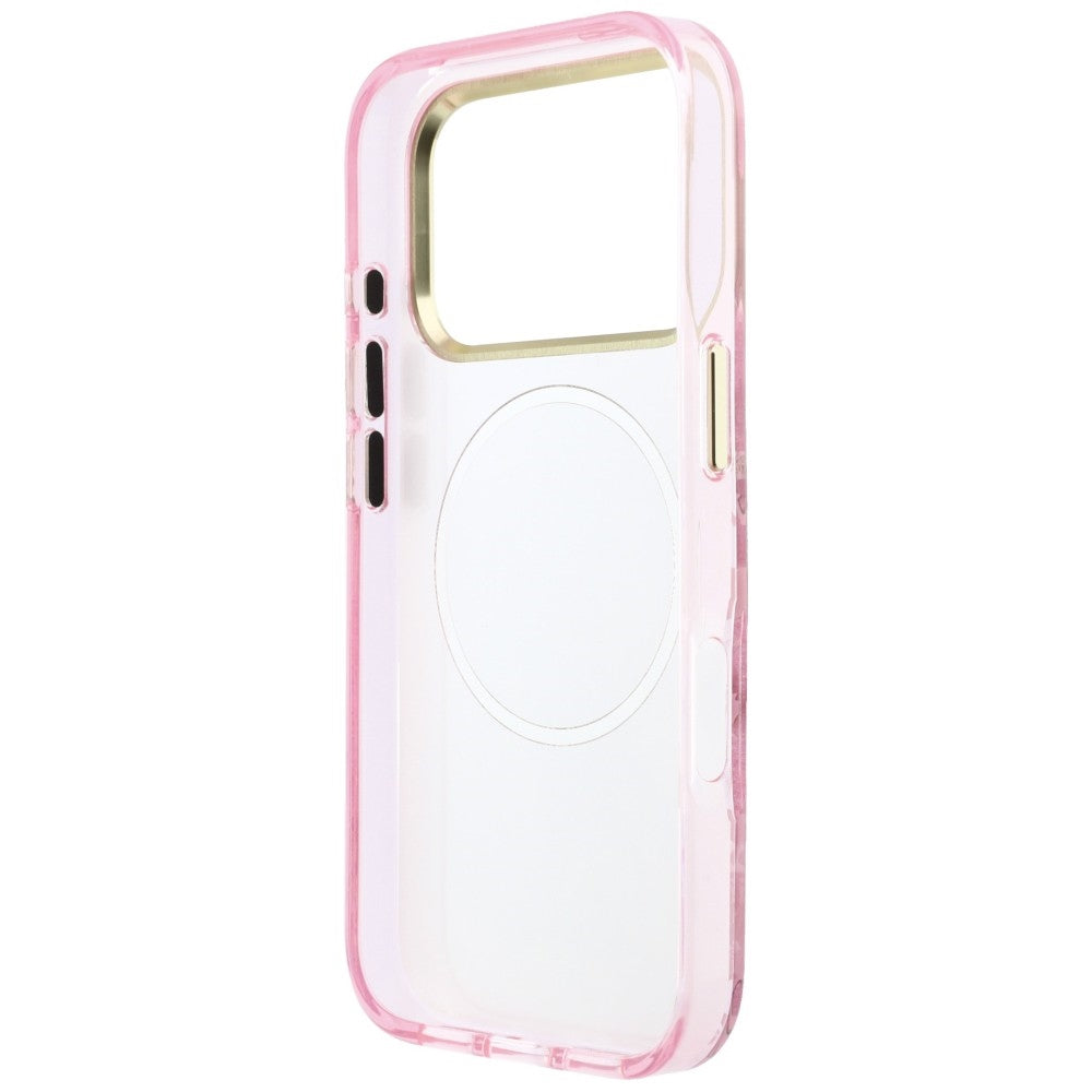 MagSafe-etui til Apple iPhone 18 Pro / 17 Pro, Guess, IML Glitter Blossom Roses, Pink