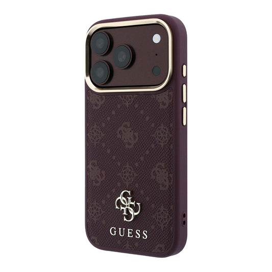 MagSafe-etui til Apple iPhone 18 Pro / 17 Pro, Guess, Peony 4G Small Logo, Vinrød