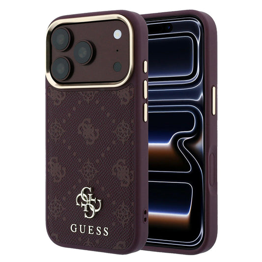 MagSafe-etui til Apple iPhone 18 Pro / 17 Pro, Guess, Peony 4G Small Logo, Vinrød