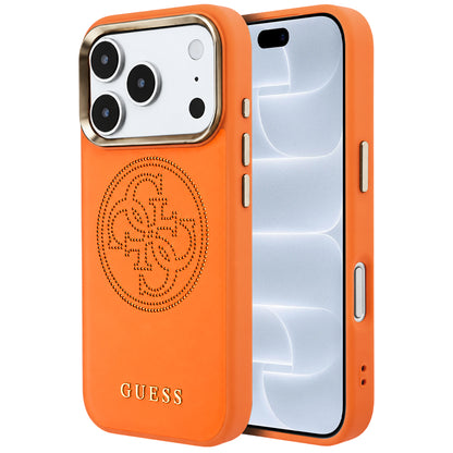 MagSafe-etui til Apple iPhone 18 Pro / 17 Pro, Guess, Perforated 4G, Orange