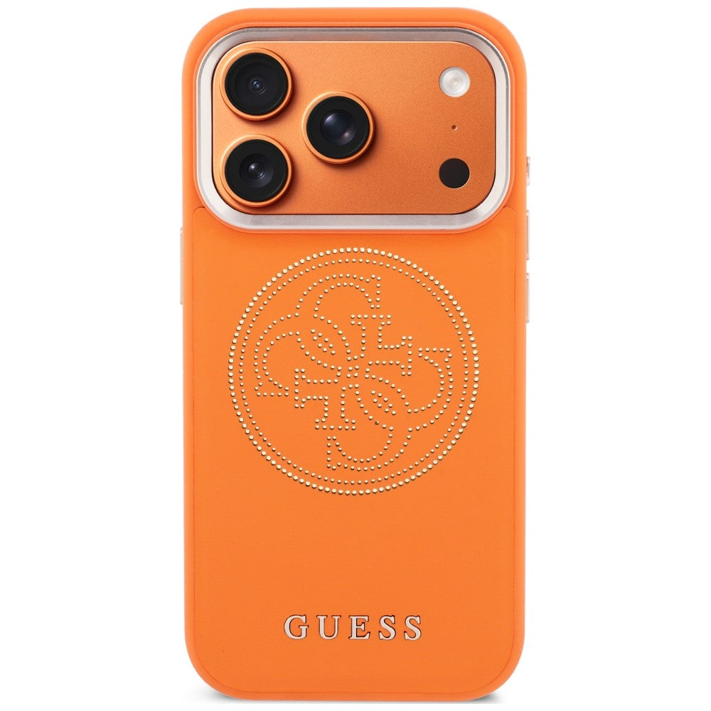MagSafe-etui til Apple iPhone 18 Pro / 17 Pro, Guess, Perforated 4G, Orange