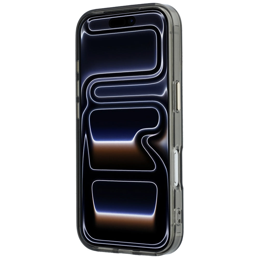 MagSafe-etui til Apple iPhone 18 Pro / 17 Pro, Guess, Ring Stand Script Metal Logo, Sort