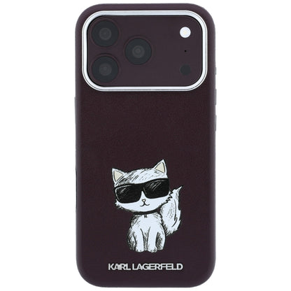 MagSafe-etui til Apple iPhone 18 Pro / 17 Pro, Karl Lagerfeld, Choupette Sketch, Vinrød