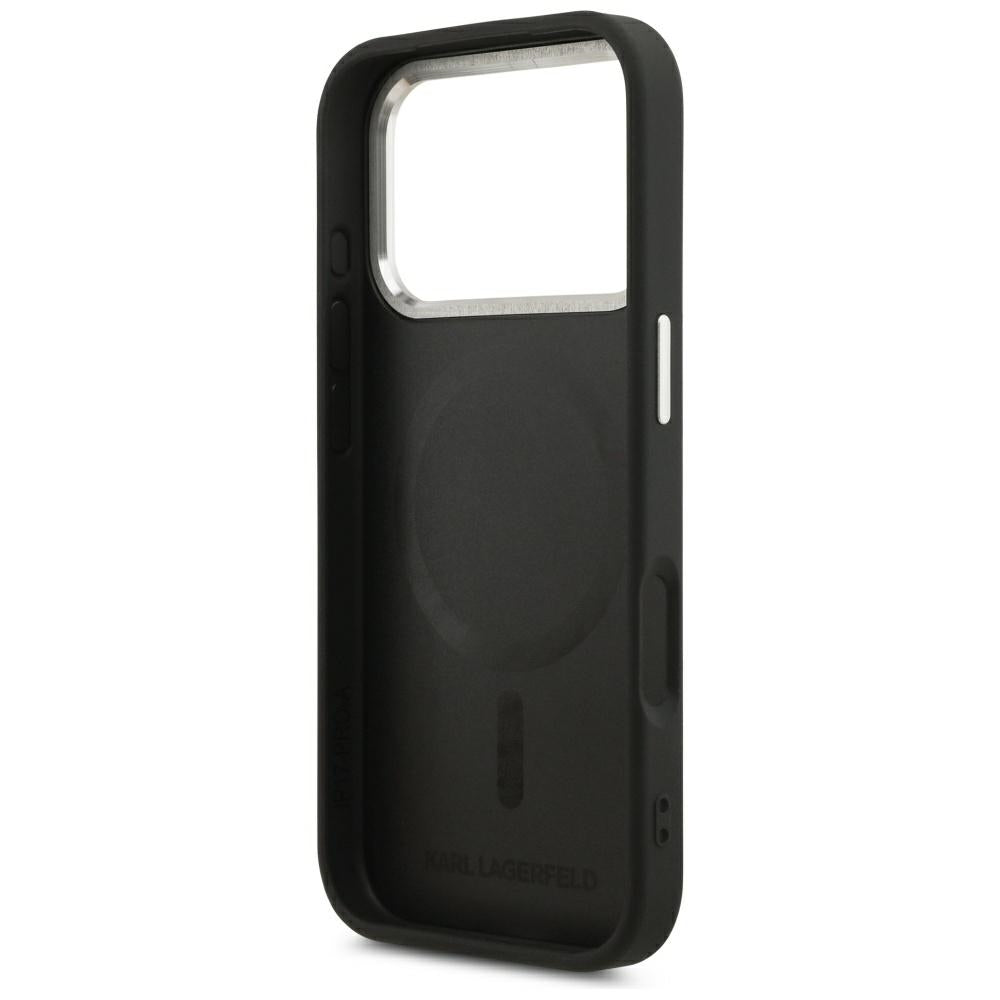 MagSafe-etui til Apple iPhone 18 Pro / 17 Pro, Karl Lagerfeld, EMB. Ring med Karl RSG-logo, Sort