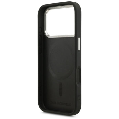 MagSafe-etui til Apple iPhone 18 Pro / 17 Pro, Karl Lagerfeld, EMB. Ring med Karl RSG-logo, Sort