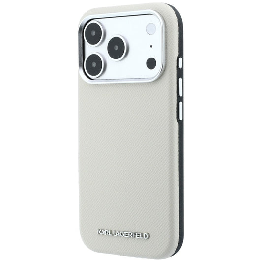 MagSafe-etui til Apple iPhone 18 Pro / 17 Pro, Karl Lagerfeld, Kornet Forlænget Logo, Beige
