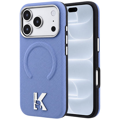 MagSafe-cover til Apple iPhone 18 Pro / 17 Pro, Karl Lagerfeld, Grained Embossed Ring, blå