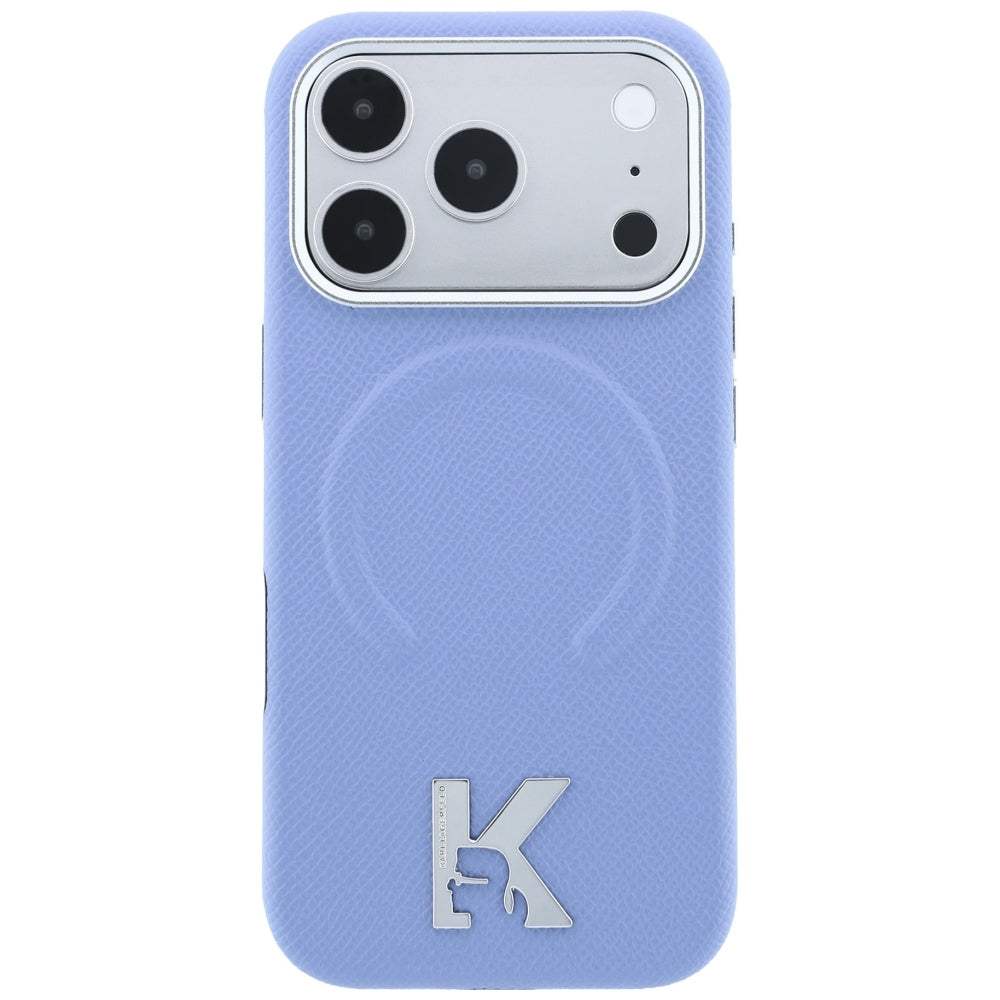 MagSafe-cover til Apple iPhone 18 Pro / 17 Pro, Karl Lagerfeld, Grained Embossed Ring, blå