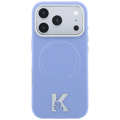 MagSafe-cover til Apple iPhone 18 Pro / 17 Pro, Karl Lagerfeld, Grained Embossed Ring, blå