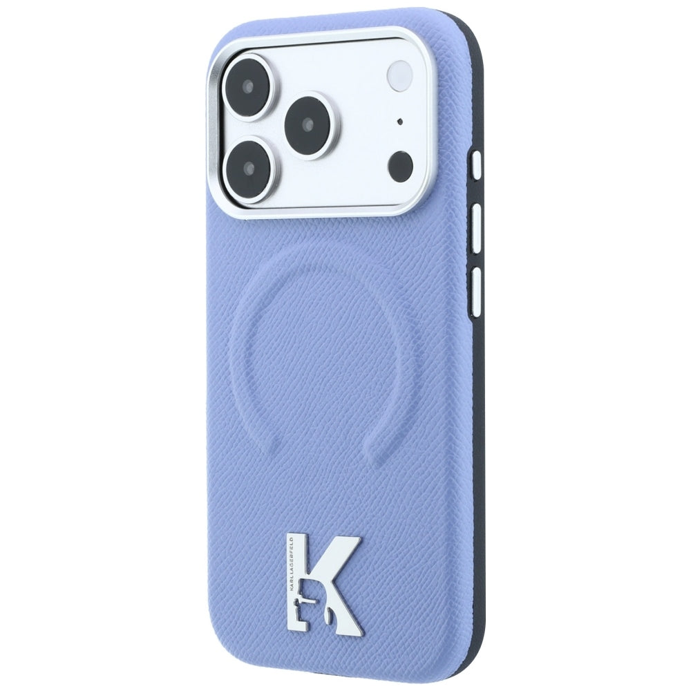 MagSafe-cover til Apple iPhone 18 Pro / 17 Pro, Karl Lagerfeld, Grained Embossed Ring, blå