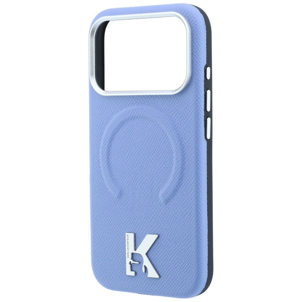 MagSafe-cover til Apple iPhone 18 Pro / 17 Pro, Karl Lagerfeld, Grained Embossed Ring, blå