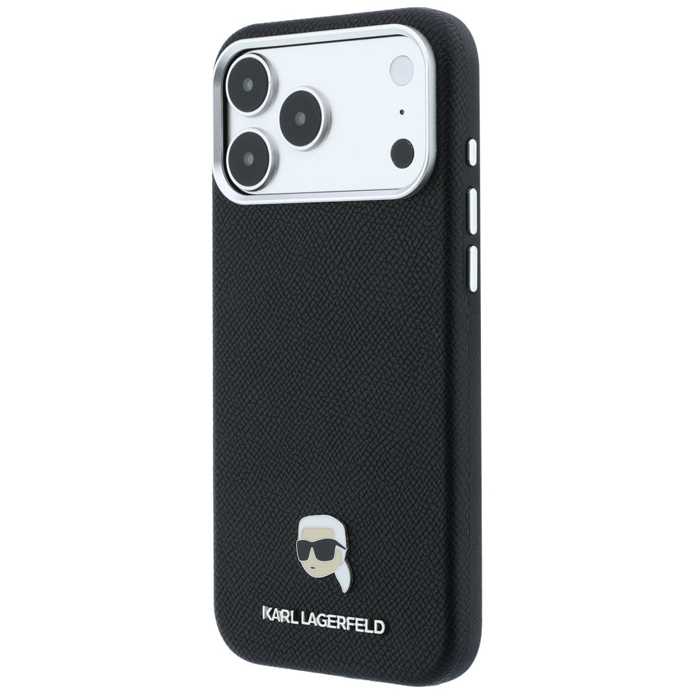 MagSafe-etui til Apple iPhone 18 Pro / 17 Pro, Karl Lagerfeld, Kornet Karl Head's Metal, Sort