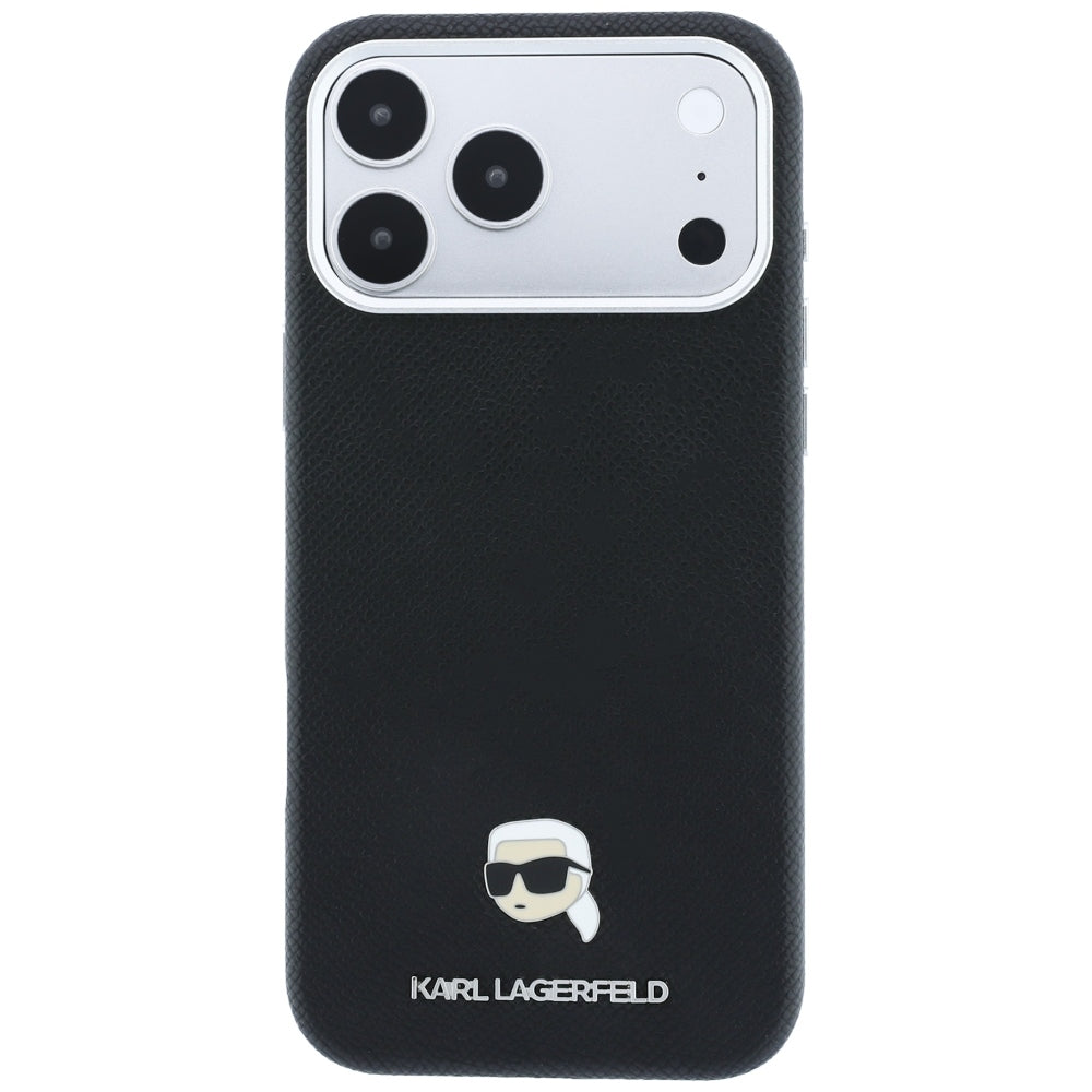 MagSafe-etui til Apple iPhone 18 Pro / 17 Pro, Karl Lagerfeld, Kornet Karl Head's Metal, Sort