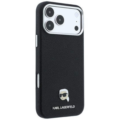 MagSafe-etui til Apple iPhone 18 Pro / 17 Pro, Karl Lagerfeld, Kornet Karl Head's Metal, Sort