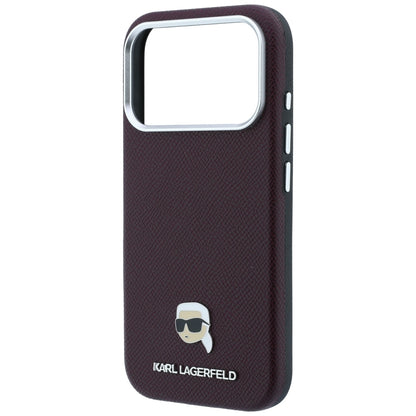 MagSafe-etui til Apple iPhone 18 Pro / 17 Pro, Karl Lagerfeld, Kornet Karl Head's Metal, Vinrød