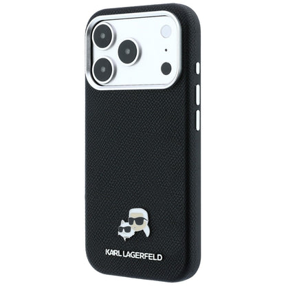 MagSafe-etui til Apple iPhone 18 Pro / 17 Pro, Karl Lagerfeld, Grained KC Heads, Sort