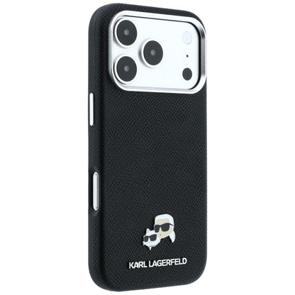 MagSafe-etui til Apple iPhone 18 Pro / 17 Pro, Karl Lagerfeld, Grained KC Heads, Sort