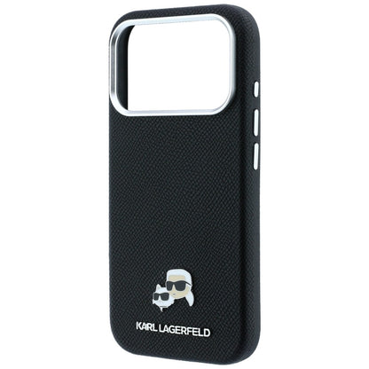MagSafe-etui til Apple iPhone 18 Pro / 17 Pro, Karl Lagerfeld, Grained KC Heads, Sort