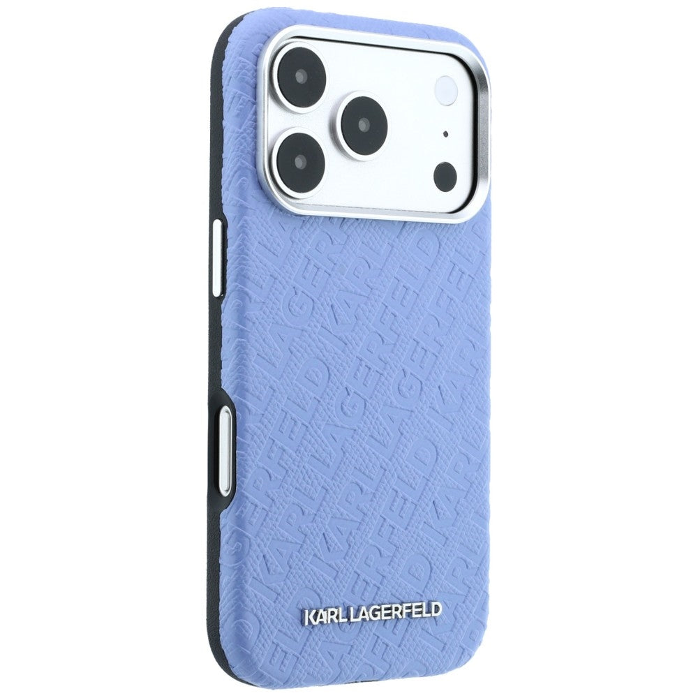 MagSafe-etui til Apple iPhone 18 Pro / 17 Pro, Karl Lagerfeld, Kornet Metal Logo, Blå