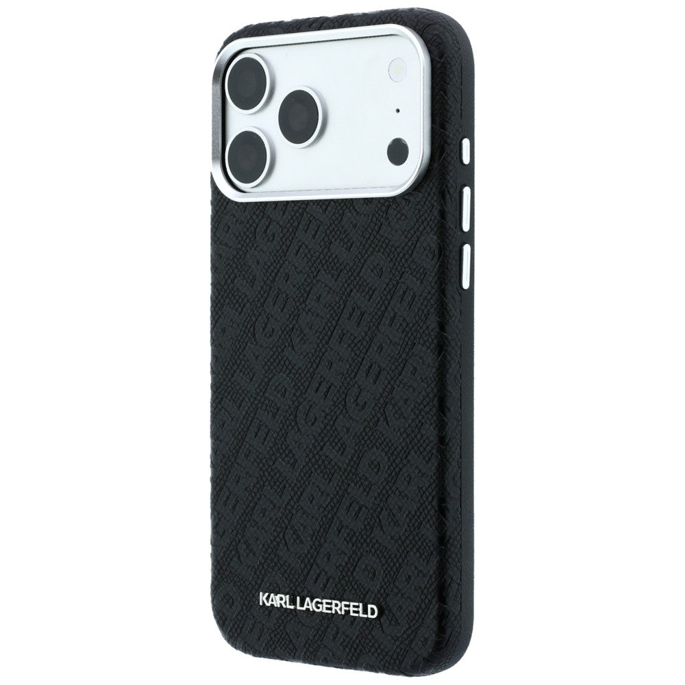 MagSafe-etui til Apple iPhone 18 Pro / 17 Pro, Karl Lagerfeld, Kornet Metal Logo, Sort