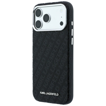 MagSafe-etui til Apple iPhone 18 Pro / 17 Pro, Karl Lagerfeld, Kornet Metal Logo, Sort