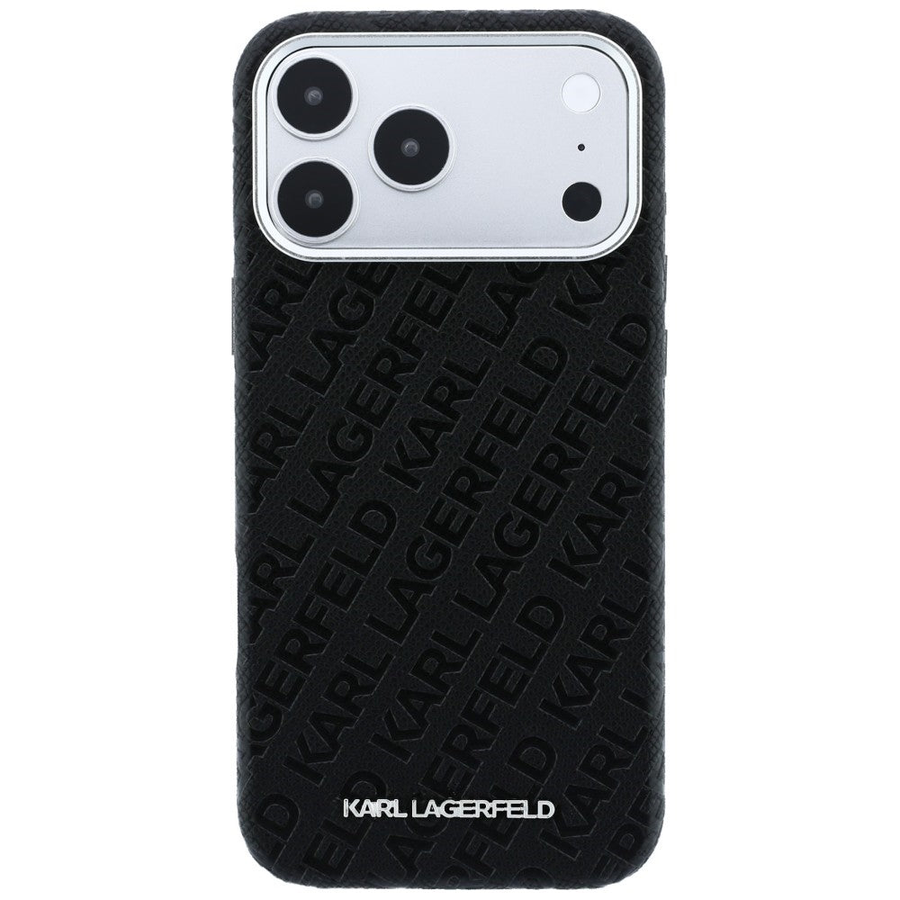 MagSafe-etui til Apple iPhone 18 Pro / 17 Pro, Karl Lagerfeld, Kornet Metal Logo, Sort