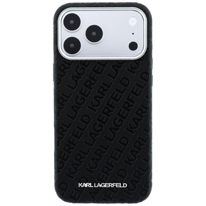 MagSafe-etui til Apple iPhone 18 Pro / 17 Pro, Karl Lagerfeld, Kornet Metal Logo, Sort