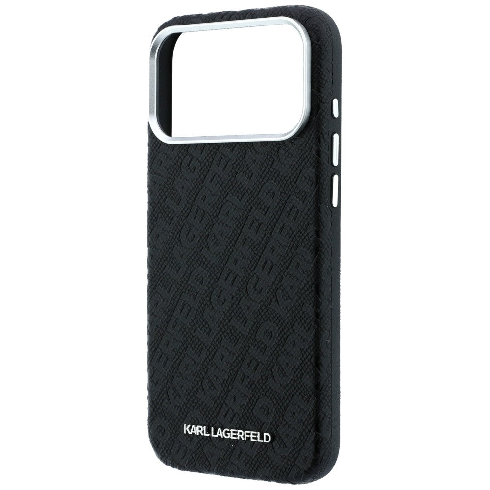 MagSafe-etui til Apple iPhone 18 Pro / 17 Pro, Karl Lagerfeld, Kornet Metal Logo, Sort