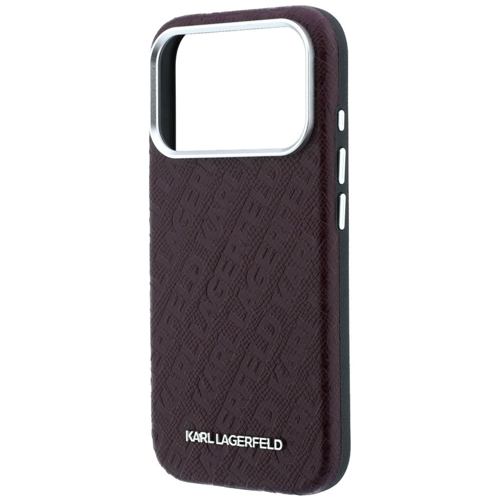 MagSafe-etui til Apple iPhone 18 Pro / 17 Pro, Karl Lagerfeld, Kornet Metal Logo, Vinrød