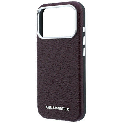MagSafe-etui til Apple iPhone 18 Pro / 17 Pro, Karl Lagerfeld, Kornet Metal Logo, Vinrød